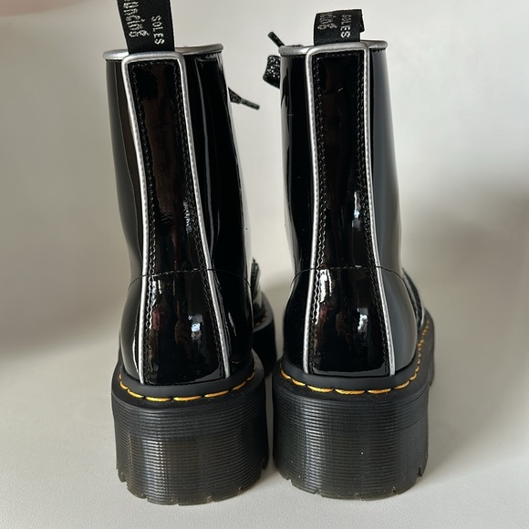 DR. MARTENS Black Patent Molly Boots - Picture 6 of 10
